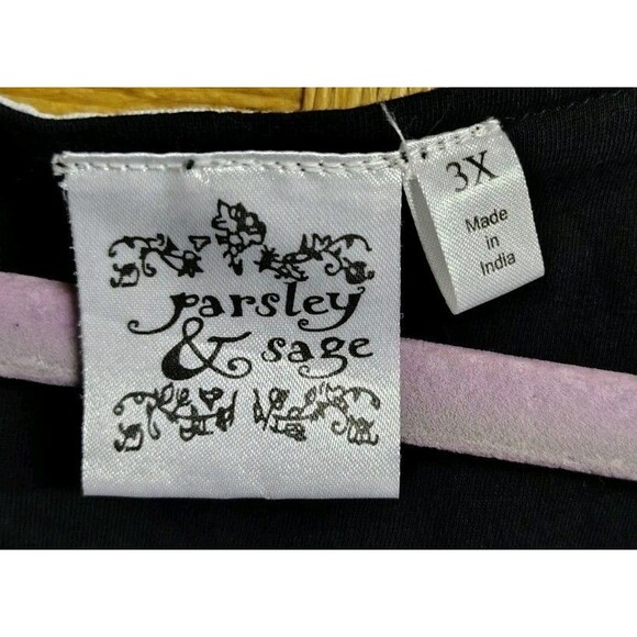 Parsley & Sage Dress Size 3X Polka Dot Button 3/4 Sleeve Cotton - Picture 2 of 7